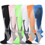 C bas de contention lot de 6 paires de diffrentes couleurs respirant et rsistant pour sportive cyclisme ...