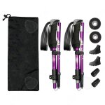 C batons de randonn�e 2pcs avec 6 accessoires 110 - 125cm pliable canne de marche pliable en aluminium ...