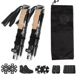 C b�tons de randonn�e 2pcs b�tons de marche r�glables 33 � 125 cm b�ton descalade ultral�ger antichoc ...