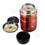 C bo�te alimentaire isotherme en acier inoxydable 500ml 8x8x15cm or sous vide tasse de cuisson � isolation ...