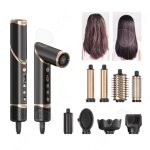 C ensemble brosse soufflante 1600w pliable 8 en 1 multifonctionnel affichage numrique 3 niveaux rglables ...