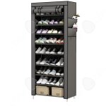 C tagre  chaussures en tissu 60x30x160cm 10 niveaux avec housse protection meuble chaussure en tissu ...