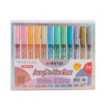 C feutre acrylique 24 couleurs feutre peinture marqueur permanent impermables pour pierre bois verre ...