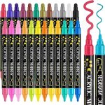 C feutre acrylique 48 couleurs pinceau  double extrmit feutre peinture marqueur permanent impermables ...