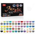 C feutre acrylique 60 couleurs feutre peinture marqueur permanent impermables pour pierre bois verre ...