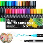 C feutre aquarelle 48 couleurs papeterie peinture brosse pour peindre double pointe stylo feutre aquarelle ...