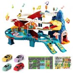 C garage pour enfants parking � �tages de 57 x 36 x 29 cm avec gameplay interactif multi - voitures et ...