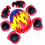 C genouill�res 7pcs accessoires velo decoration velo rouge r�glable double protection et protection �paisse ...