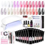 Instrument de beaut kit ongle gel 15 ml 14 couleurs 40 pices effet brillant longue tenue convient aux ...