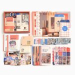 C kit de scrapbooking esth�tique r�tro 346pcs r�tro polyvalents cr�ation manuelle cr�ative collection ...