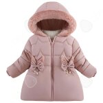 C manteaux dhiver pour fille convient aux enfants de 4 - 5 ans rose doublure polaire int�rieure confortable ...
