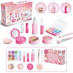 C maquillage enfant fille 10pcs jeu de faux maquillage pour filles rose coffret maquillage cadeaux pour ...