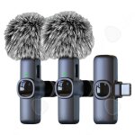 C micro cravate sans fil 100mah 20hz - 20khz un  deux type - c bluetooth 52 microphone sans fil avec ...