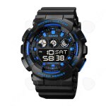 C montre intelligente pu led lumineux sport etanche numerique militaire bracelet bleu montre numrique ...