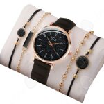 C montre quartz pour femme ensemble 5 pices cadeaux lgant et simple ensemble montre et bracelet couleur ...