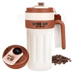 C mug isotherme 650ml tasse  caf intelligente tasse thermos en acier inoxydable avec poigne affichage ...