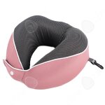 C oreiller de voyage en mousse  mmoire de forme lger portable coussin de nuque doux pliable avec poigne ...