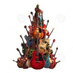 C ornement de guitare 889cm ornements d�coratifs d�coration no�l plastique ornements personnalis�s cadeaux ...