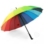 C parapluie automatique 97 x 77 cm 16 baleines facile  transporter parapluie pliant en plastique noir ...