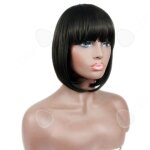 C perruques 30cm coiffure  la mode en europe et aux tats - unis cheveux courts et raides frange qi ...