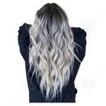 C perruques 70cm frises femmes perruques ondules synthtique gris dgrad cheveux boucls longs dgrads ...