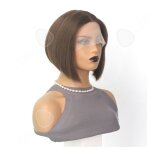 C perruque 95 pouces cheveux bruns courts perruques daspect nature bandeau perruque femme naturelle adaptes ...