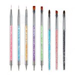 C pinceaux en dtail  ongles 8 pices stylo nail art pour le dessin au trait peinture et pointill double ...