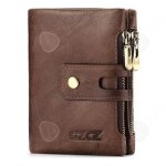 C portefeuille en cuir pourhommes portefeuilleen cuir devache �double fermeture �clair depremi�re couche ...