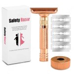 C rasoir 10x53cm rasage manuel rasage avec 5 lames et base stand razor manuel rutilisables homme femme ...