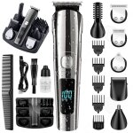 C rasoir electrique 6 en 1 1000mah hommes flottante rechargeable brosse barbe nez de nettoyage visage ...