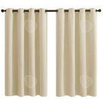 C rideaux occultant lot de 2 rideaux thermiques 140x225cm 2 panneaux rideaux courts isolant anti froid ...