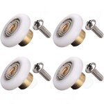 C roulettes pour porte de douche en laiton 4pcs 19mm durable roulettes de porte de douche roues de rechange ...