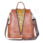 C sac  dos en cuir de vache pour femmes 32x16x32cm tanche grande capacit avec poigne imprim sac ...