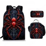 C sac � dos pour enfant 13 x 29 x 44 cm motif araign�e ensemble 3 pi�ces rangement sac � repas trousse ...