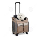 C sac transport chat 41x30x43cm valise  roulettes animaux peut tre porte  lpaule maille respirante ...