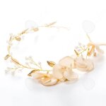 C serre - tte 31x5cm 15g ornements de cheveux avec fleurs et perles dcorations dores pour femmes aux ...
