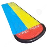 C toboggan aquatique double 48 x 14 m mat�riau pvc de haute qualit� r�sistant � lusure et durable design ...