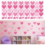 C?ur stickers muraux enfants imperm�able mur d�calcomanies autocollants d�coller et b�ton filles de la ...