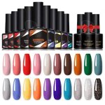 Kit mercerie de voyage 12pcs 85ml brillant et nude avec base coat et top coat vernis semi permanent vernis ...