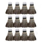 C volants de badminton lot de 12 volants haute vitesse en plumes doie quipement sportif entranement ...