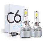 C6 h1 h3 ampoules de phare led h7 led voyages de voiture h4 880 h11 6000k 72w 12v 7200lm phares automatiques ...