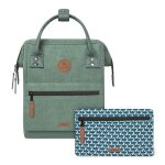 Cabaia sac � dos de loisirs vert pour femme et homme - adventurer recycled velvet backpack s niagara ...