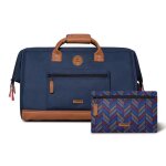 Sac de voyage - cabaia - adventurer essentials duffle bag - bleu fonc� - marron - 40l