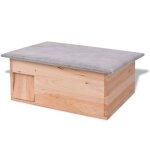 Cabane pour h�risson - vidaxl - bois de sapin - entr�e labyrinthe - toit imperm�able
