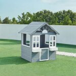 Cabane de jeu dext�rieur vesa 138 x 120 x 102 cm bois de sapin gris blanc