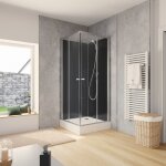 Schulte cabine de douche intégrale 80x80x195cm cabine de douche complète portes coulissantes carré verre ... Schulte cabine de douche intégrale 80x80x195cm cabine de douche complète portes coulissantes carré verre ...