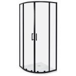 Cabine de douche jukatan 80 x 80 x 185 cm noir