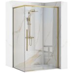 Cabine de douche rea solar paroi et porte de douche or bross 120 x 90 x 195 cm