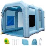 Tente de peinture - duoku - cabine gonflable - 4x295x275m - filtre inclus - souffleur 950w