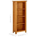 Cabinet de livre solomoon chic biblioth�que � 4 niveaux - pour salon / bureau - 45x22x110 cm bois de ...